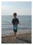 Agersö<br>På stranden, Emil med vattenfl