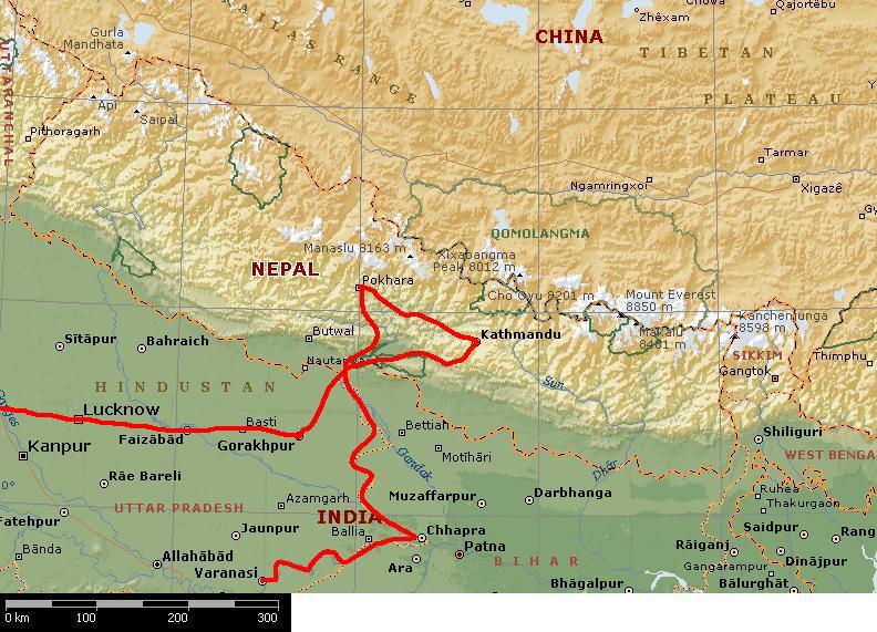 Karta Nepal.