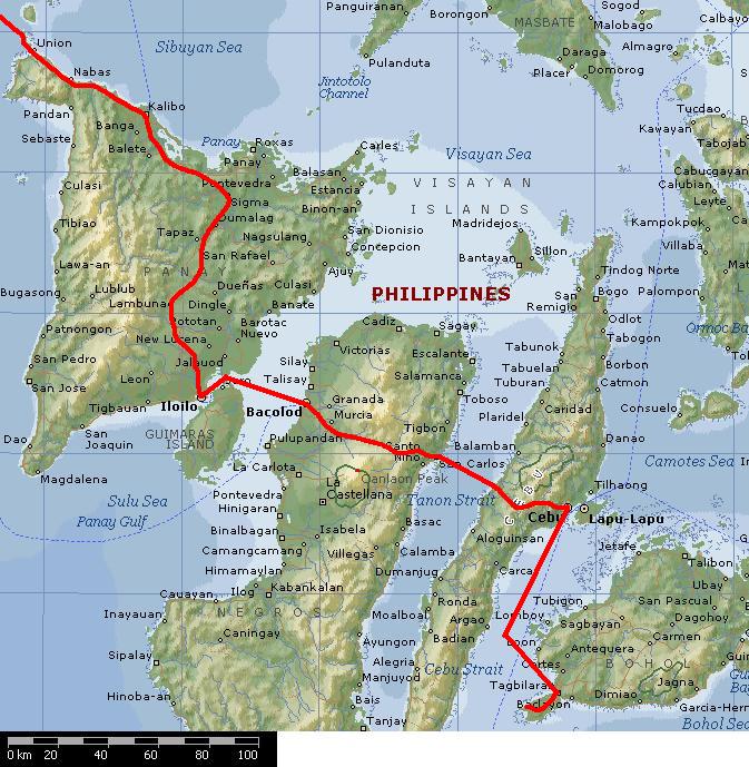 Karta Sdra Filippinerna.
