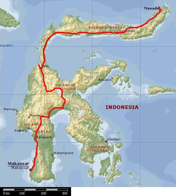 Karta Sulawesi.